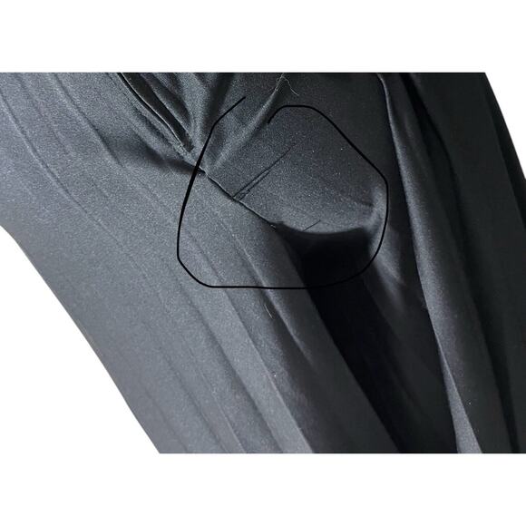 Vtg Pants Pleaded Culottes Wide Leg Black Caron Components Boho 2 XS Zipper - Picture 11 of 11